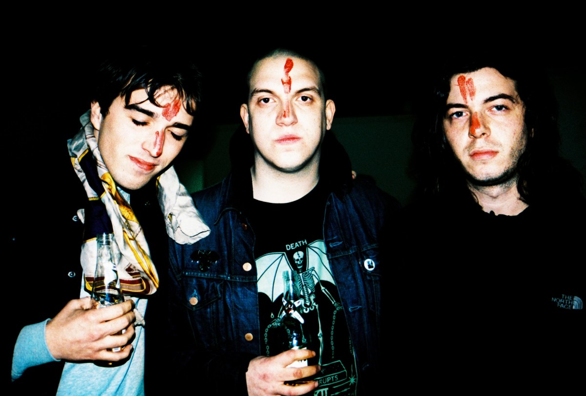 Hannes Norrvide (Lust for Youth), Christopher Hansell (Warthog, Foreplay) and Soren Roi (Søren, Røsenkopf) post Marshstepper at Sonoran Pop Festival.