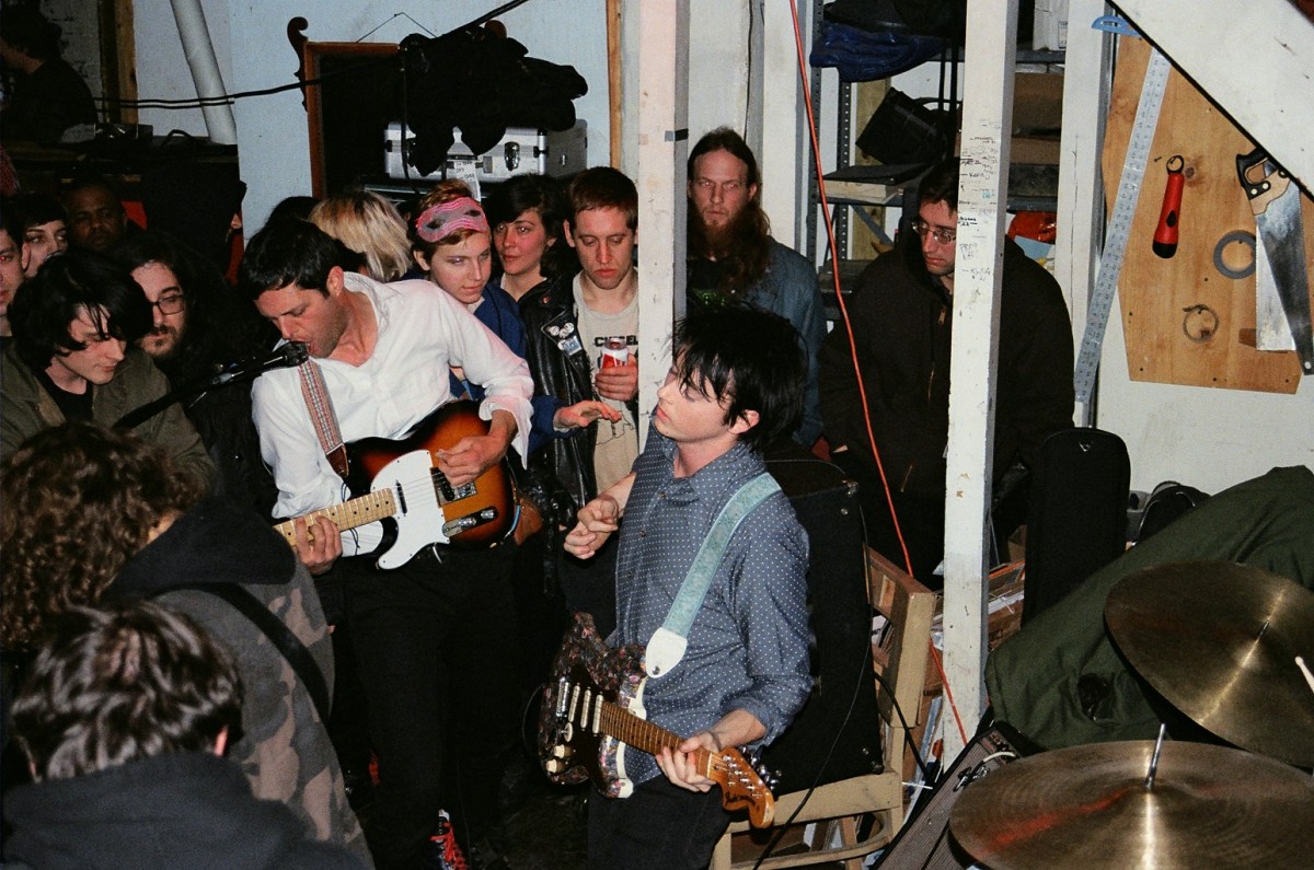 Playing a packed out house show, February 2013.